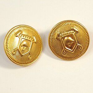 Lauren Ralph Lauren blazer 2 front button shield polo helmet gold replacement